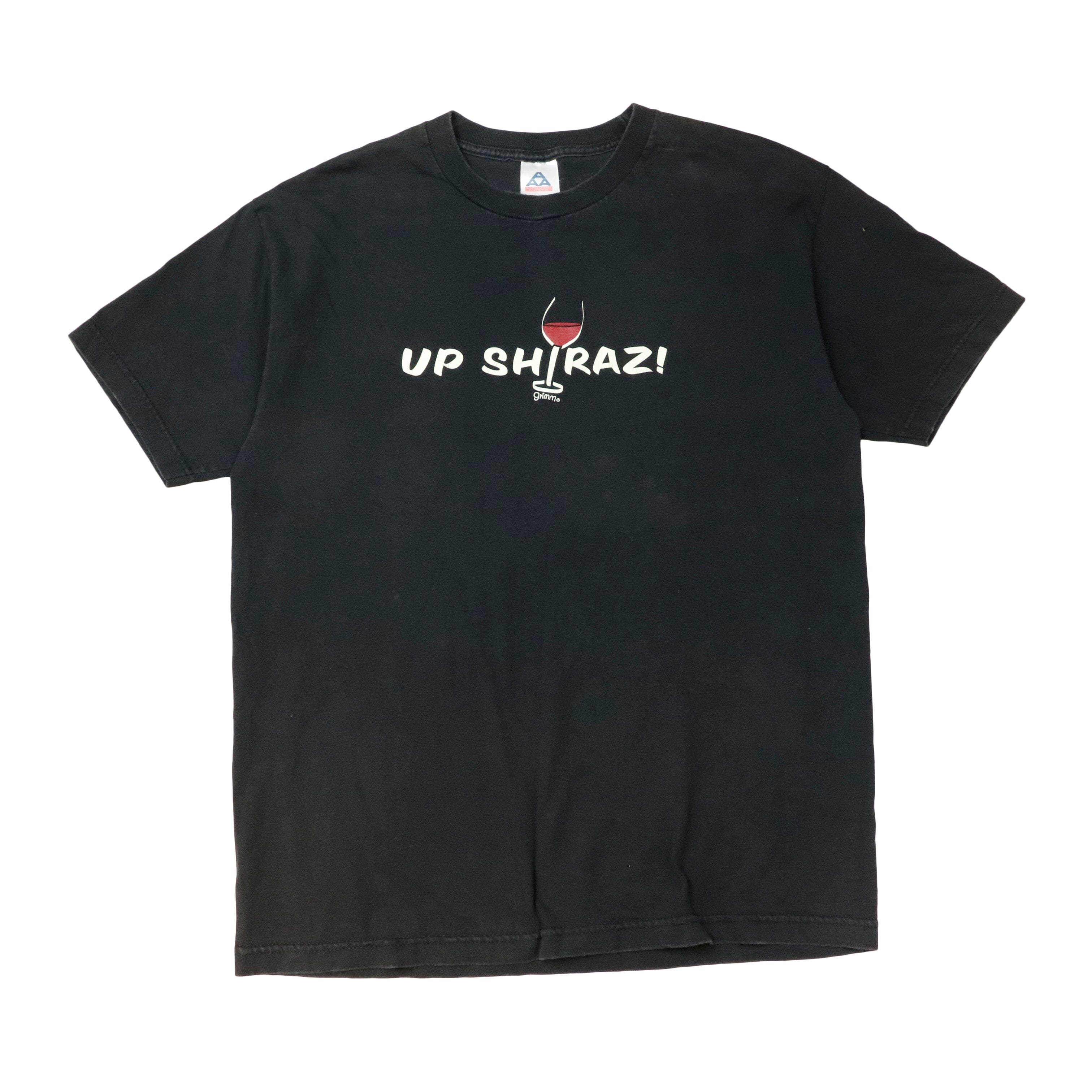 Vintage Up Shiraz Black T-Shirt (Hole On Armpit) Size L Alstyle 