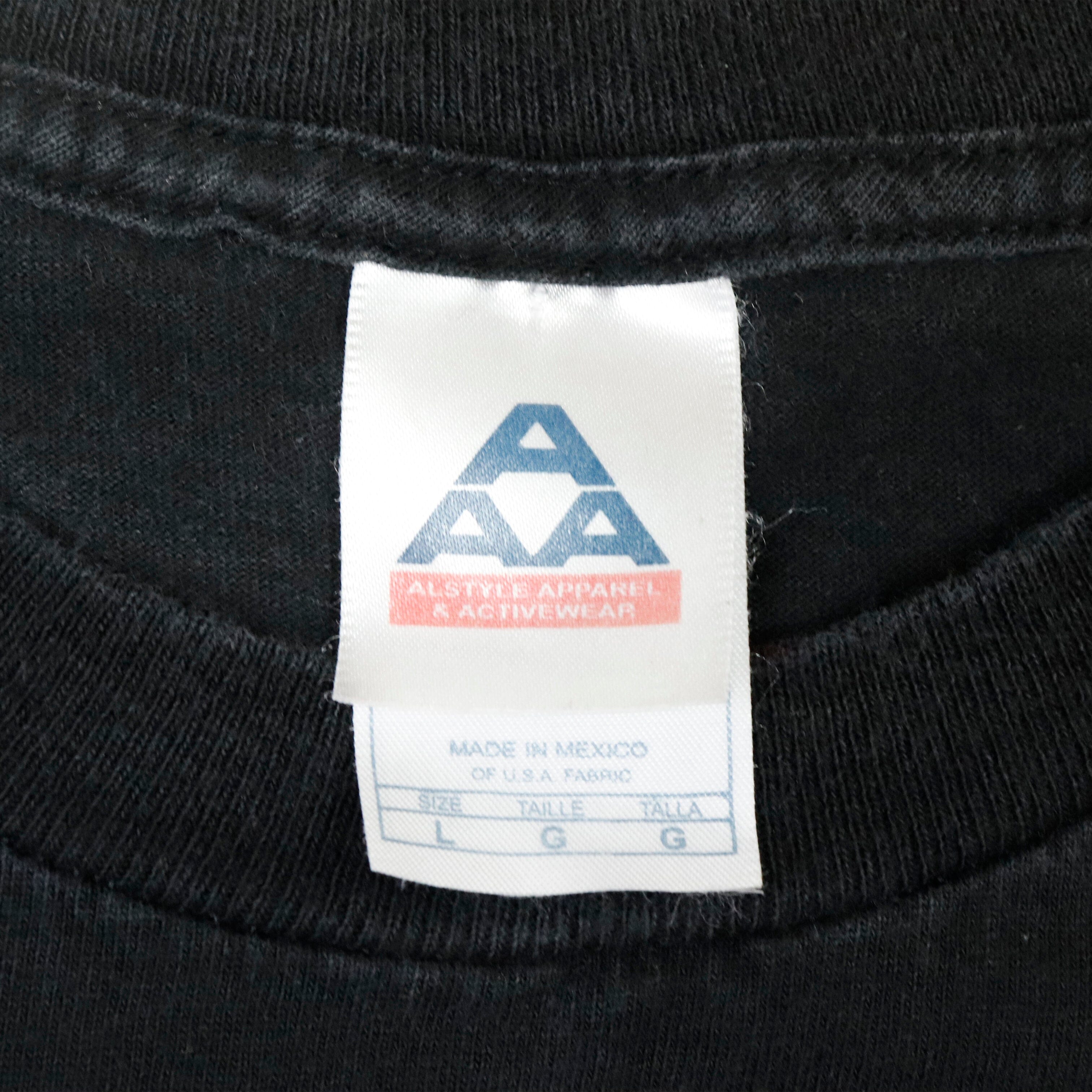 Vintage Up Shiraz Black T-Shirt (Hole On Armpit) Size L Alstyle 