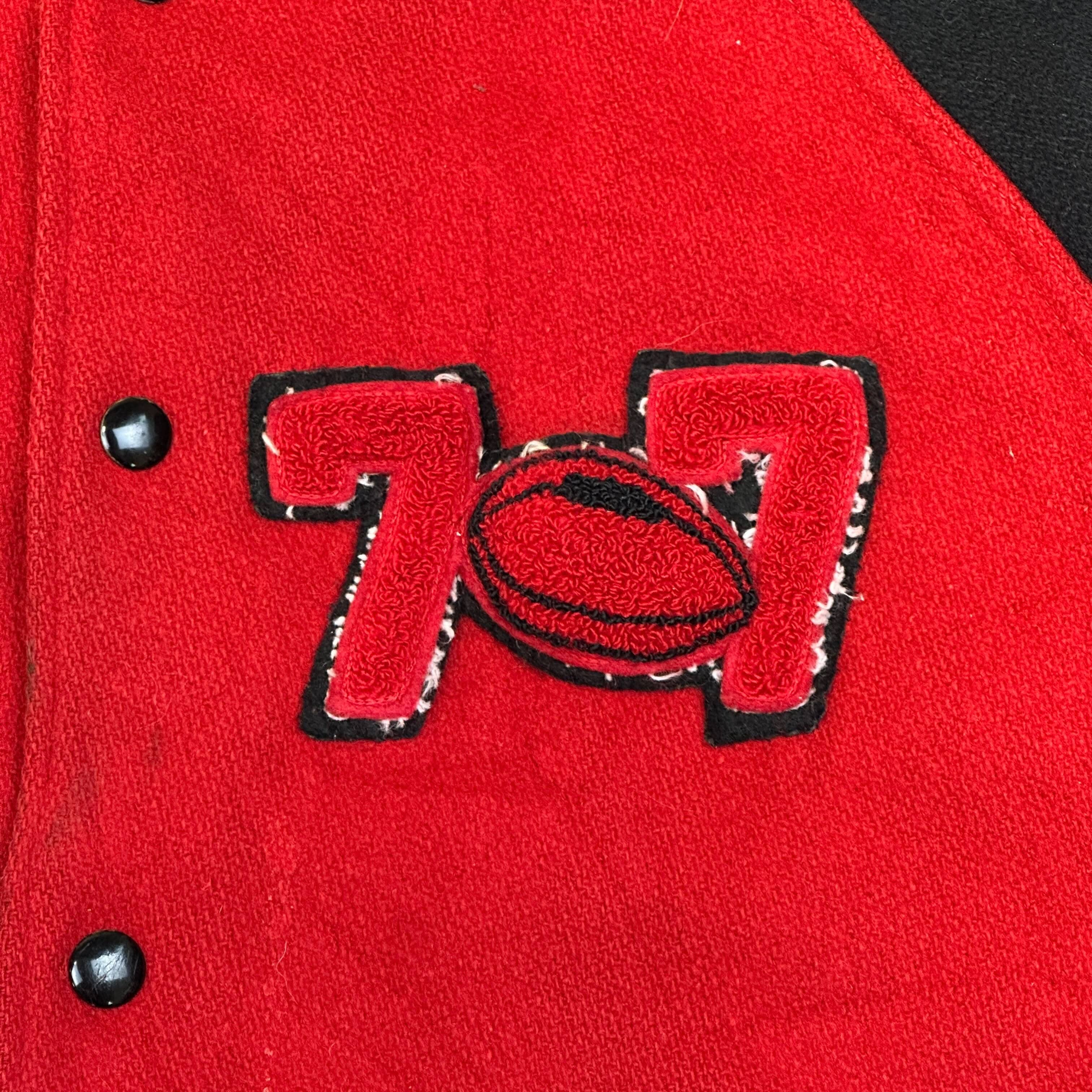 Vintage Varsity S Chenille Patch Varsity Jacket Size M 50s FAIF.CA 