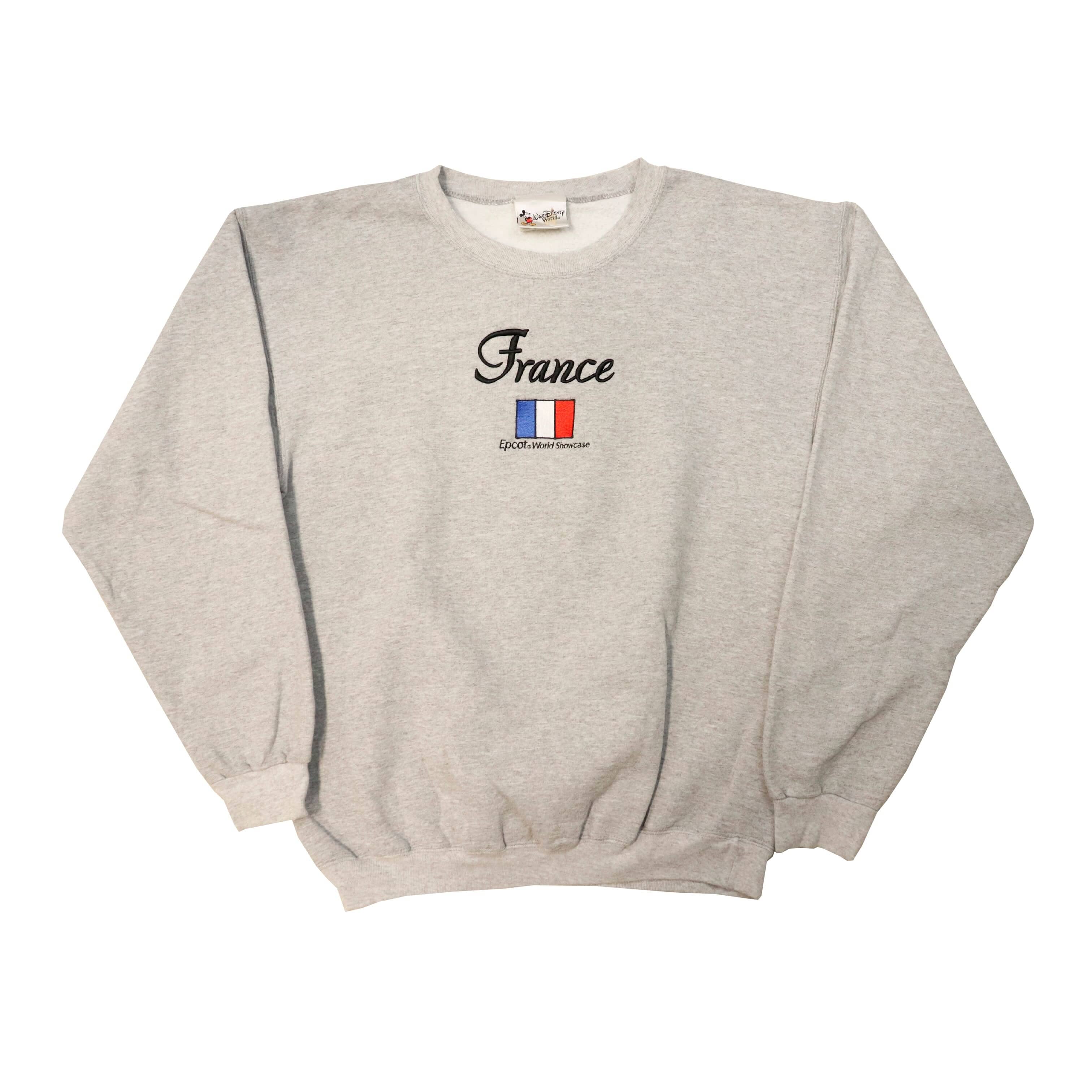 Vintage Walt Disney World Epcot France Embroidered Sweatshirt Size N/A FAIF.CA 