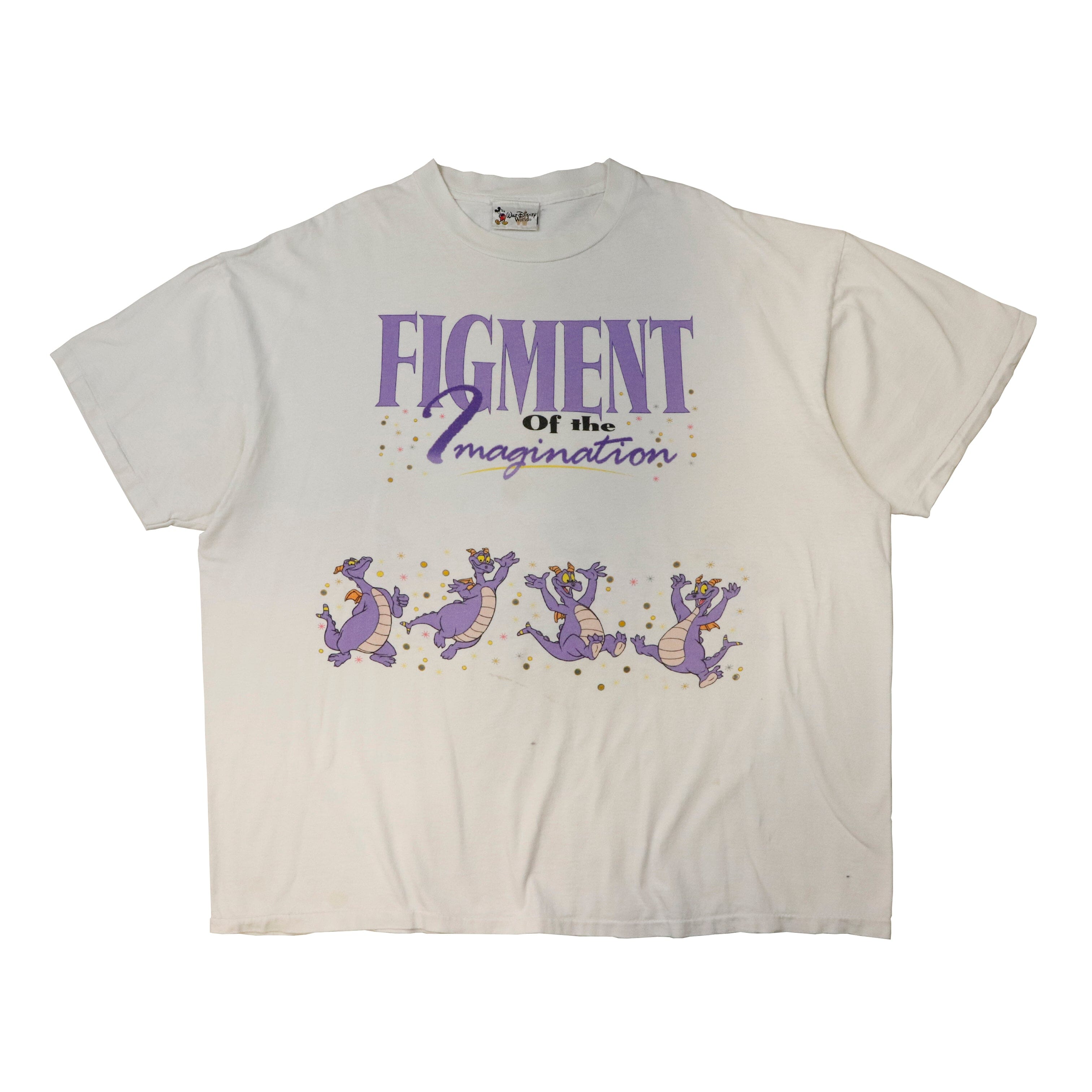 Vintage Walt Disney World Figment Graphic T-Shirt Size XXL 80s 90s Disney 