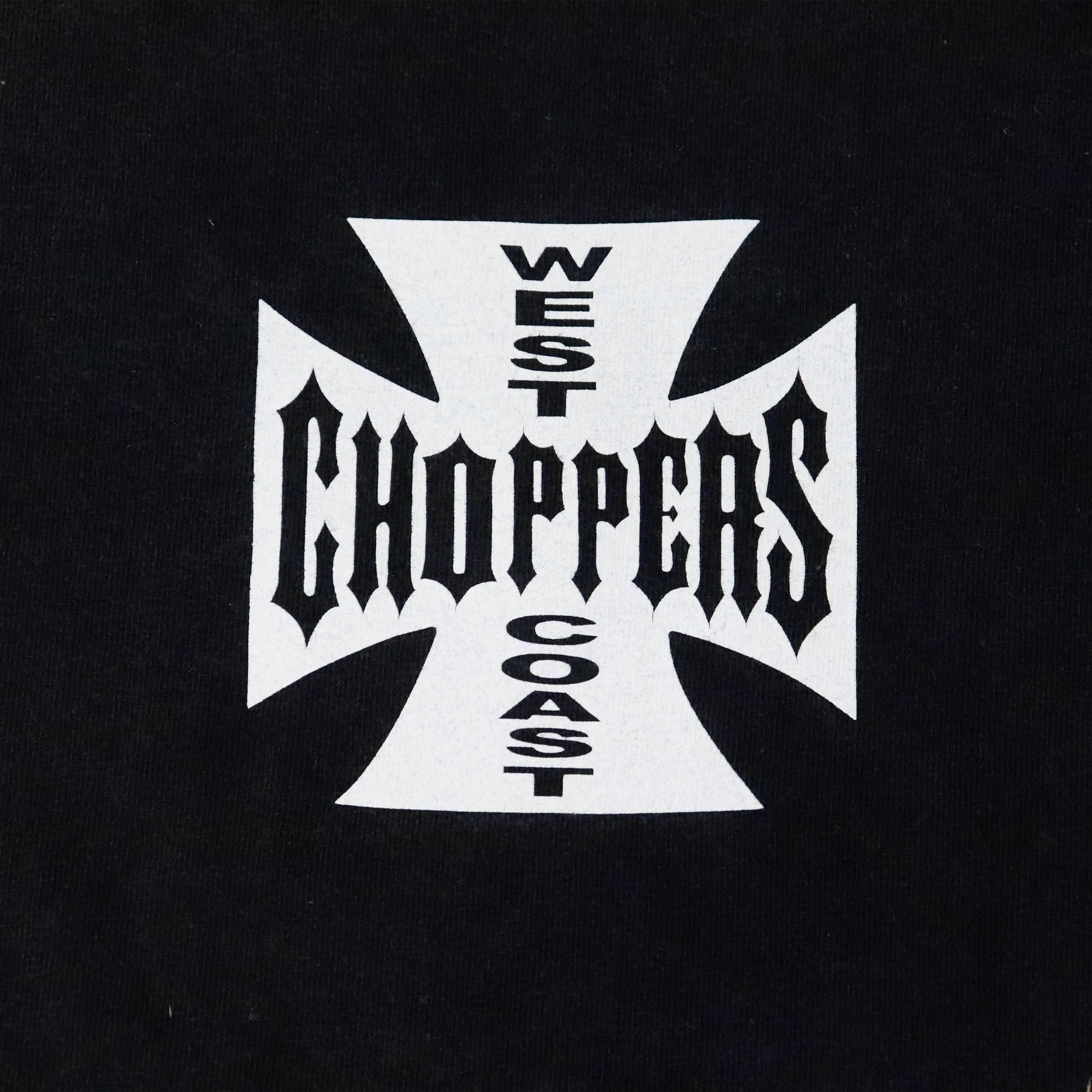 Vintage West Coast Choppers Cross Logo Black T-Shirt Size L FAIF.CA 