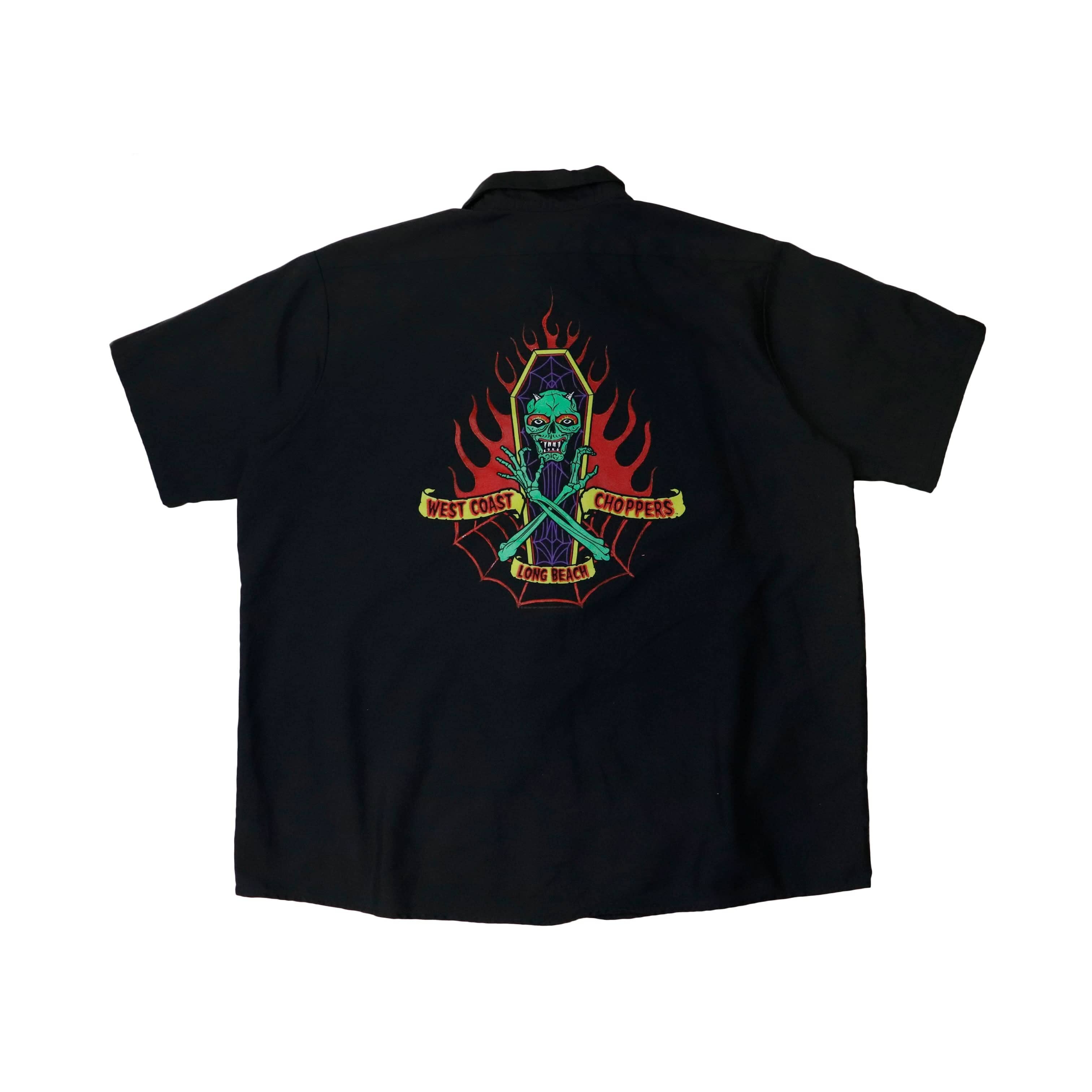 Vintage West Coast Choppers Graphic Button-Up Shirt Size XXL FAIF.CA 