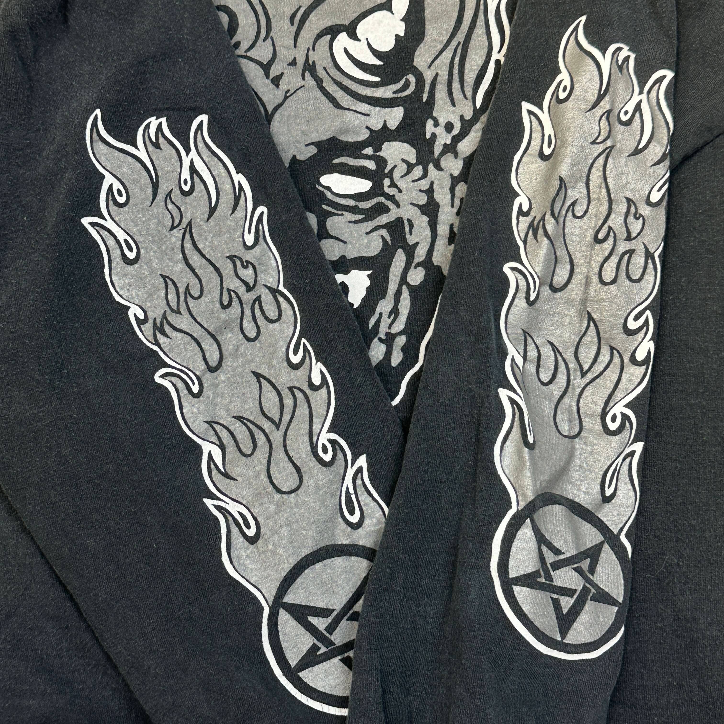 Vintage White Zombie Demon Graphic Long Sleeve T-Shirt Size XL 90s FAIF.CA 