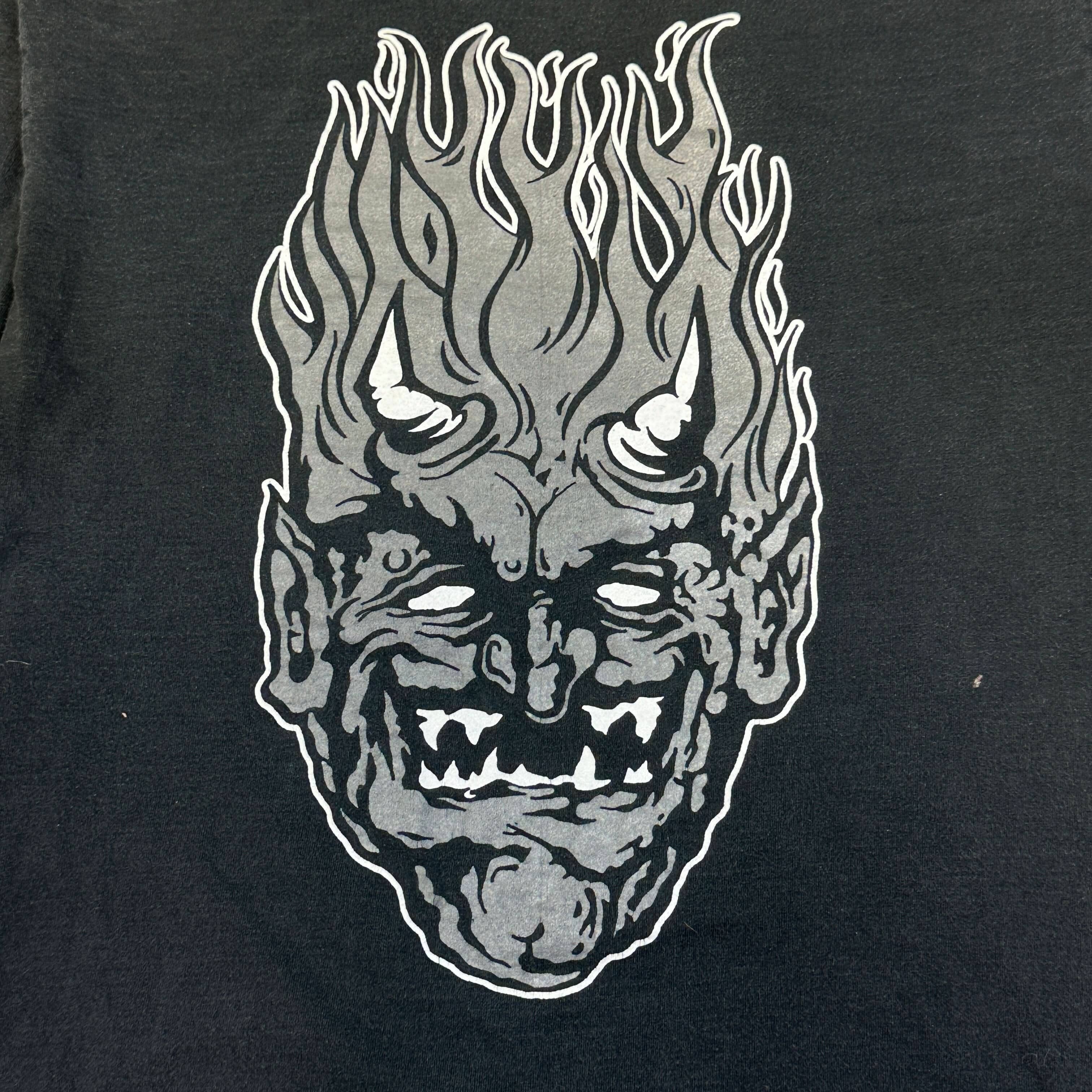 Vintage White Zombie Demon Graphic Long Sleeve T-Shirt Size XL 90s FAIF.CA 