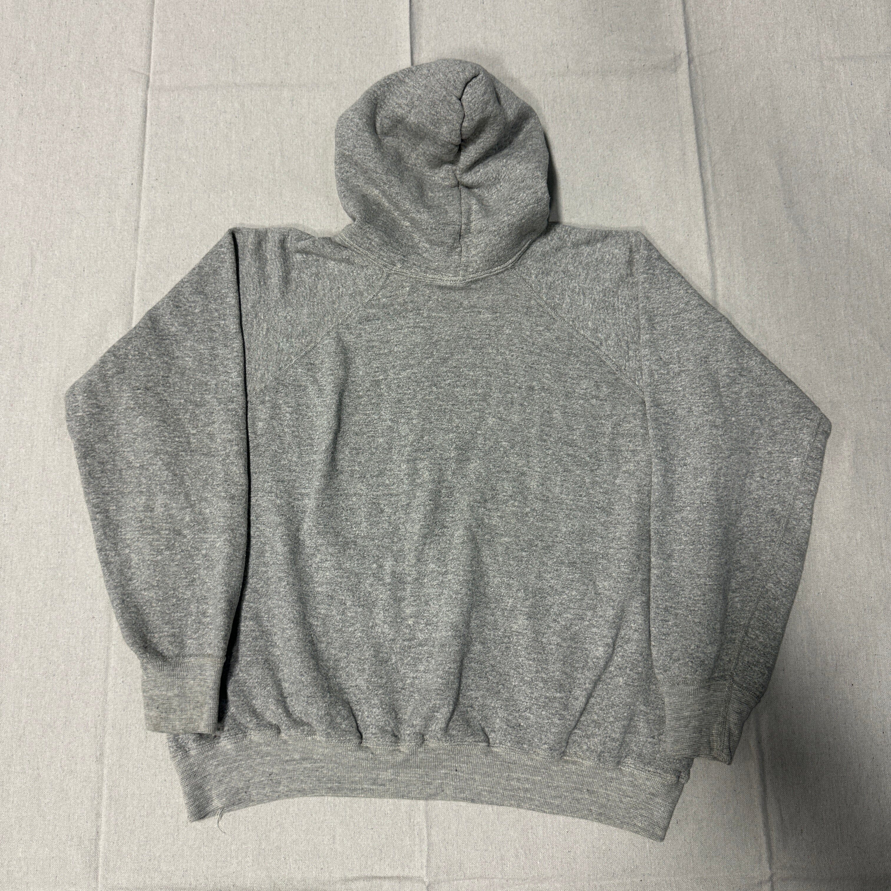 Vintage Wilson Heather Grey Pullover Hoodie Size XL 80s FAIF.CA 