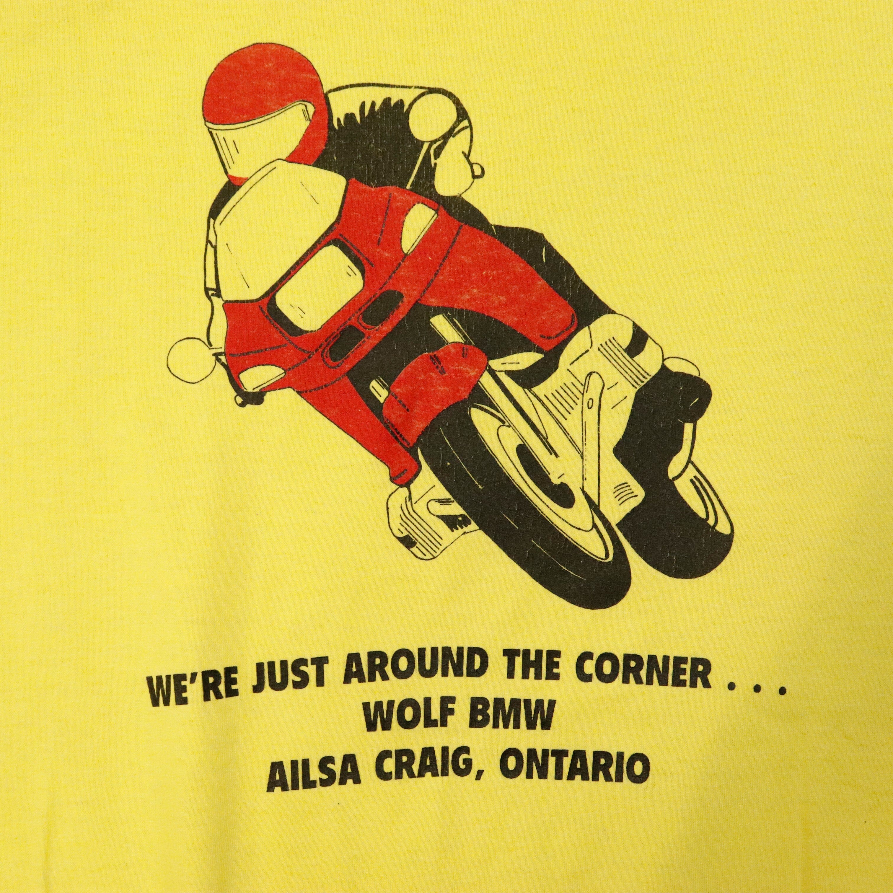 Vintage Wolf BMW Motorcycle Graphic T-Shirt Size L FAIF.CA 