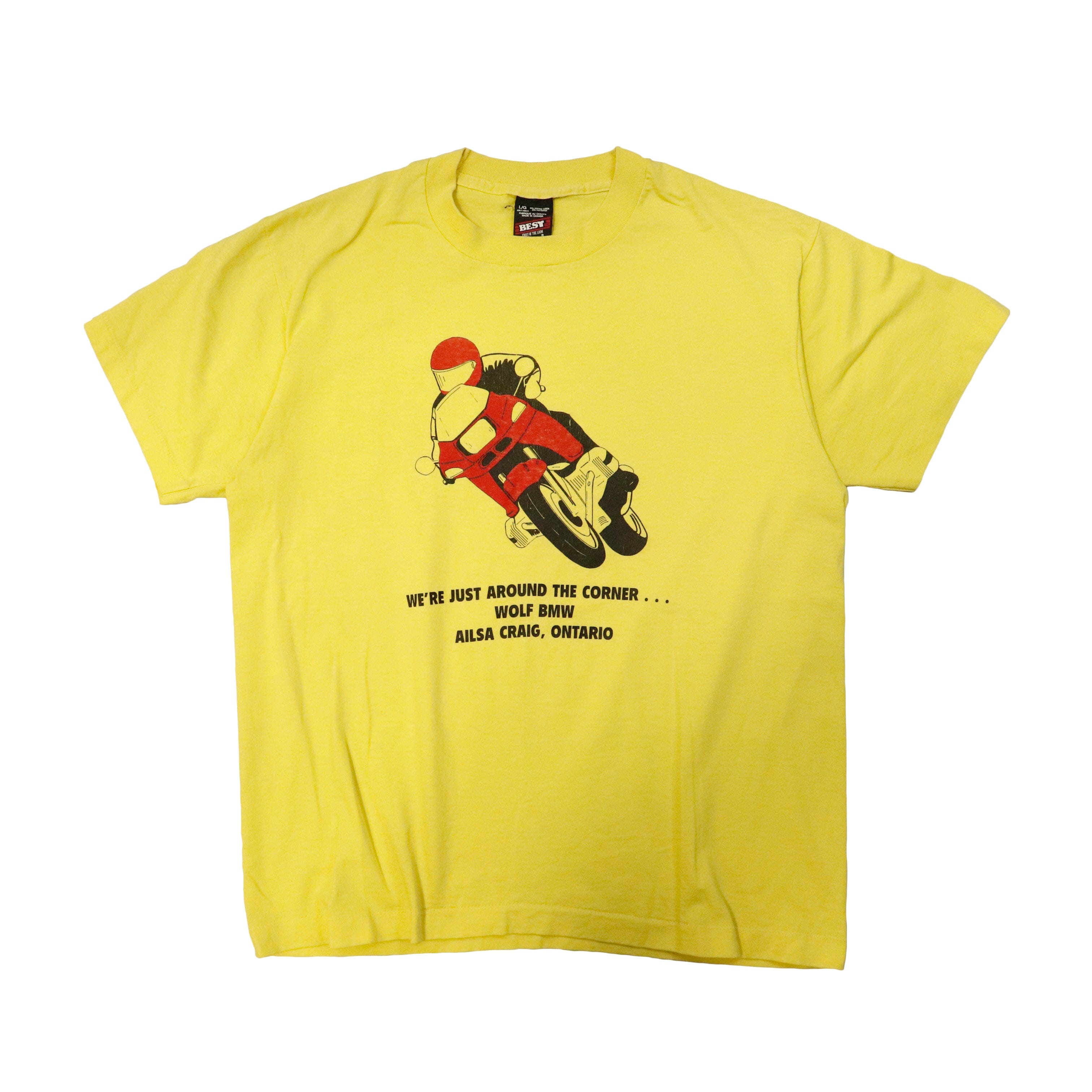 Vintage Wolf BMW Motorcycle Graphic T-Shirt Size L FAIF.CA 