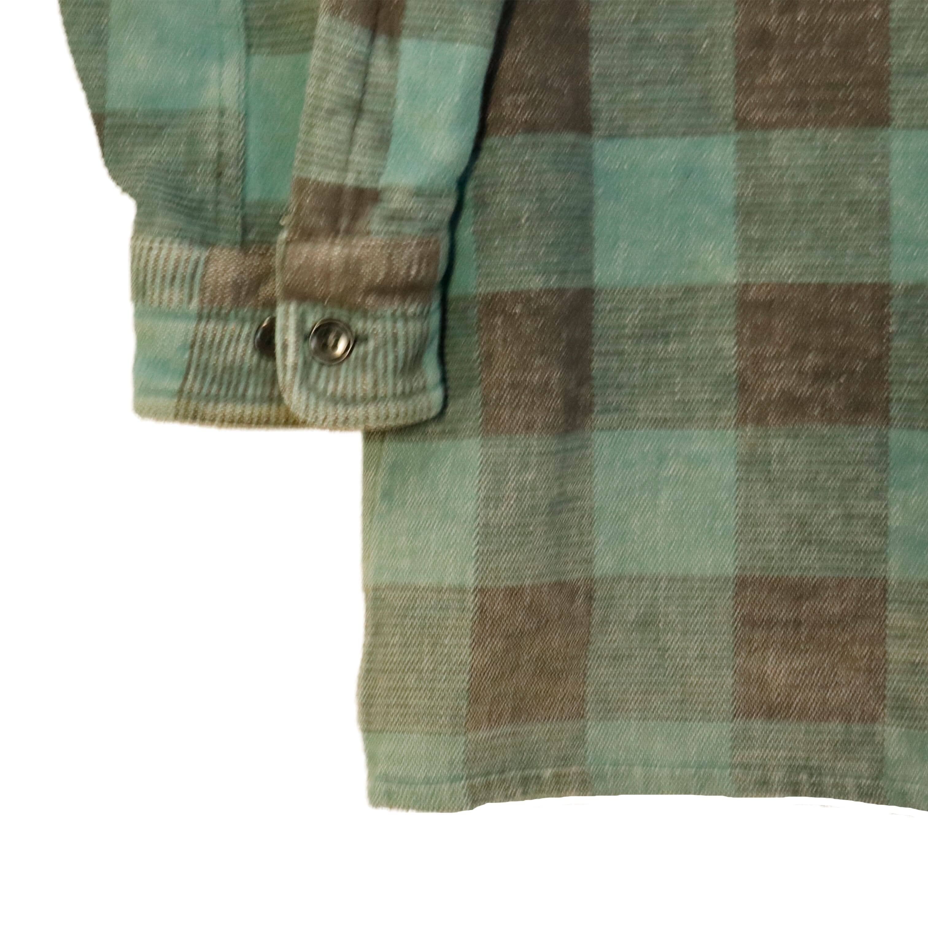 Vintage Work Centre L'atelier Canadian Plaid Flannel Shirt Jacket Size L FAIF.CA 