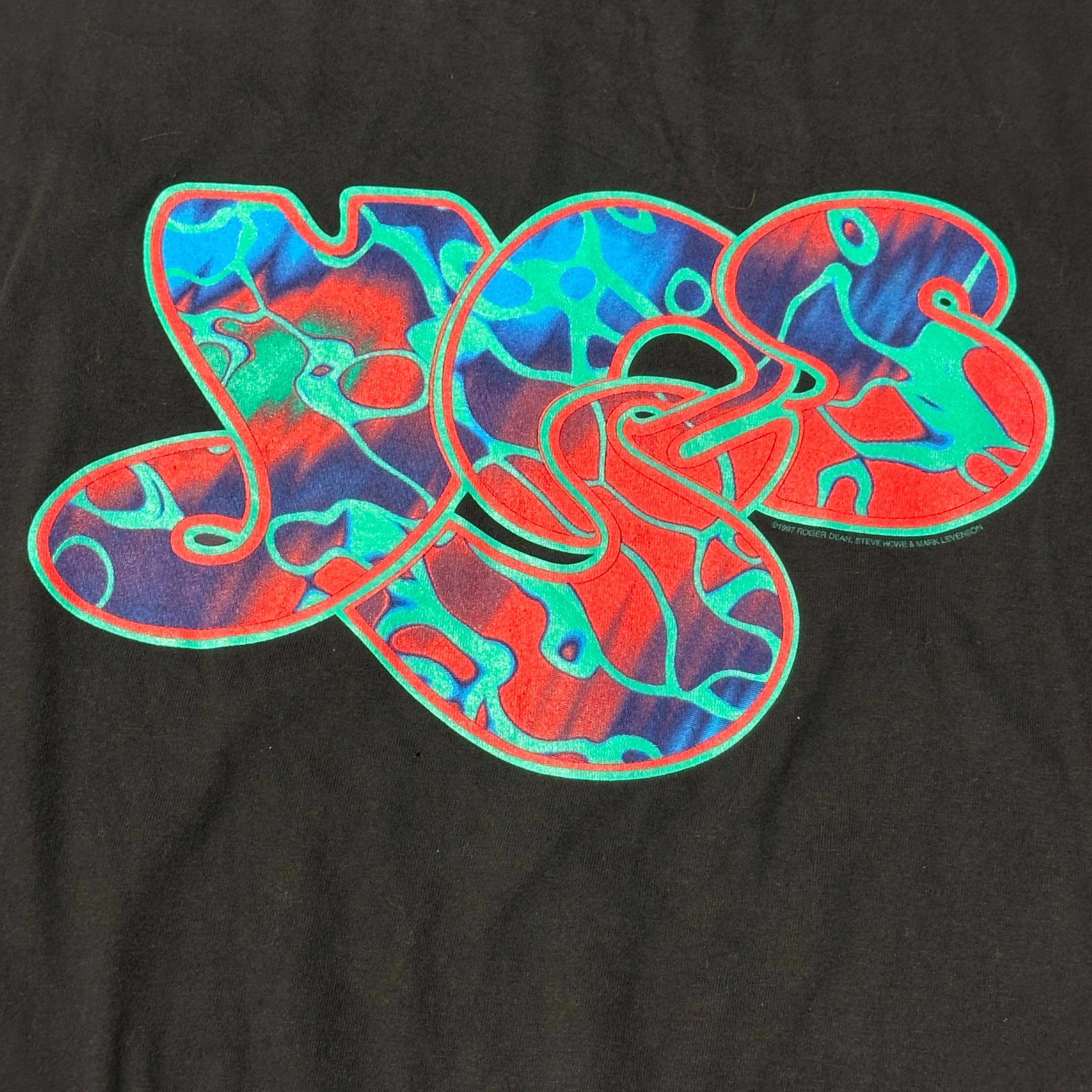 Vintage Yes Open Your Eyes 1997 Tour Psychedelic Graphic T-Shirt Size XL FAIF.CA 
