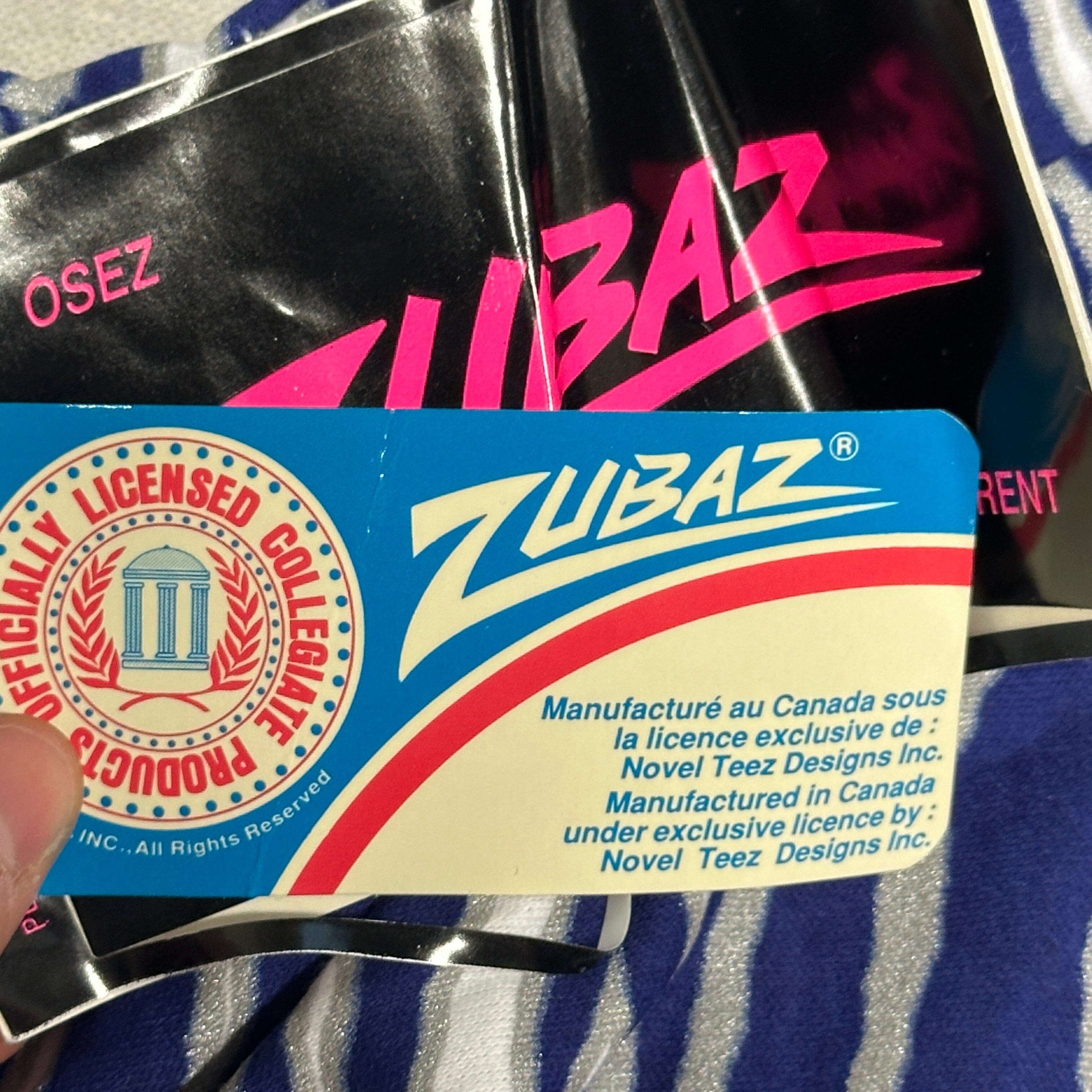 Vintage Zubaz Blue Zebra Print Georgetown Bulldog Pants Size Large NWT FAIF.CA 