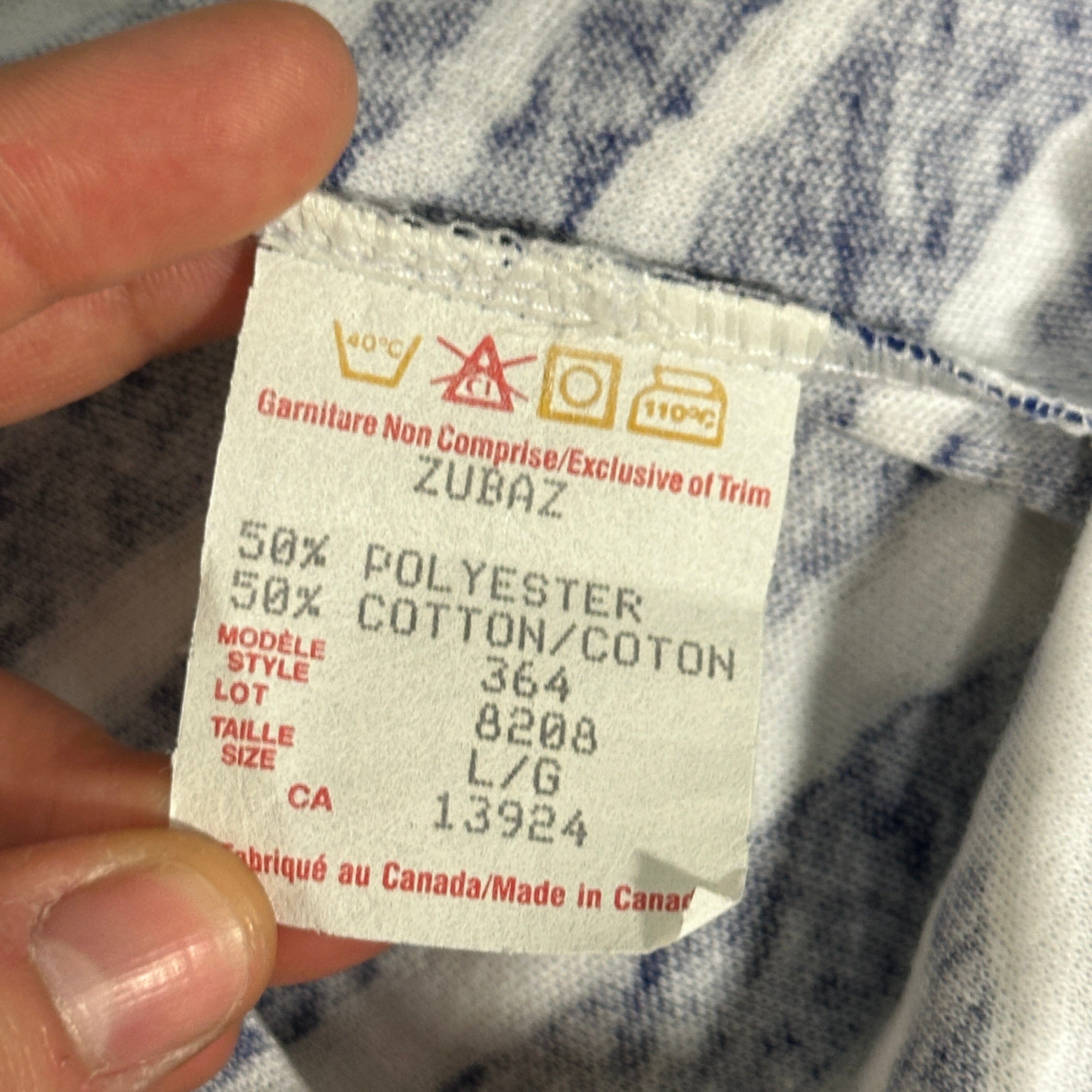 Vintage Zubaz Blue Zebra Print Georgetown Bulldog Pants Size Large NWT FAIF.CA 